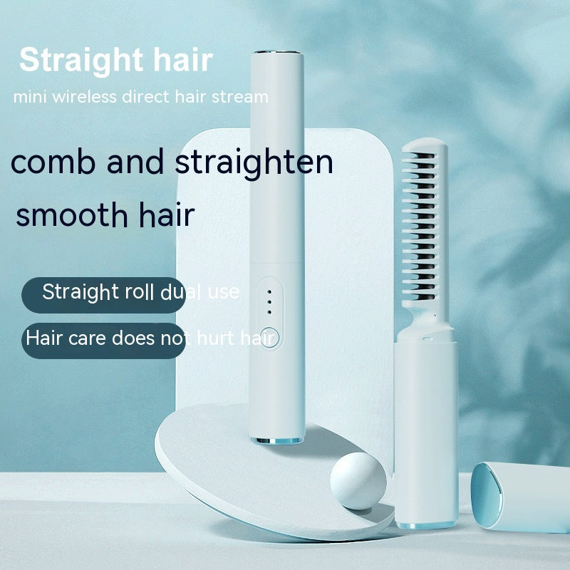 Mini Wireless Glättbürste mit Anionenfunktion
