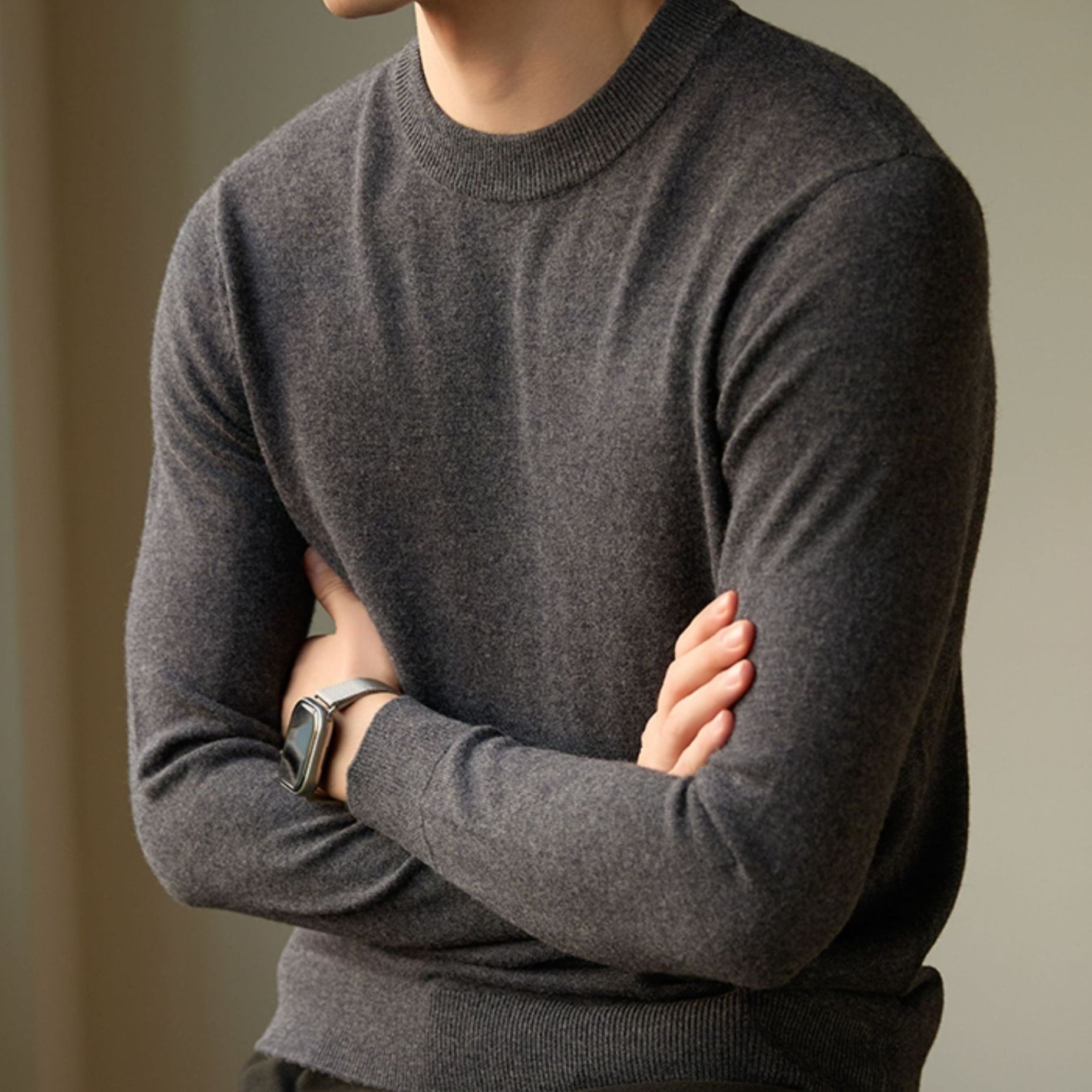 Langarm Strickpullover für Herren