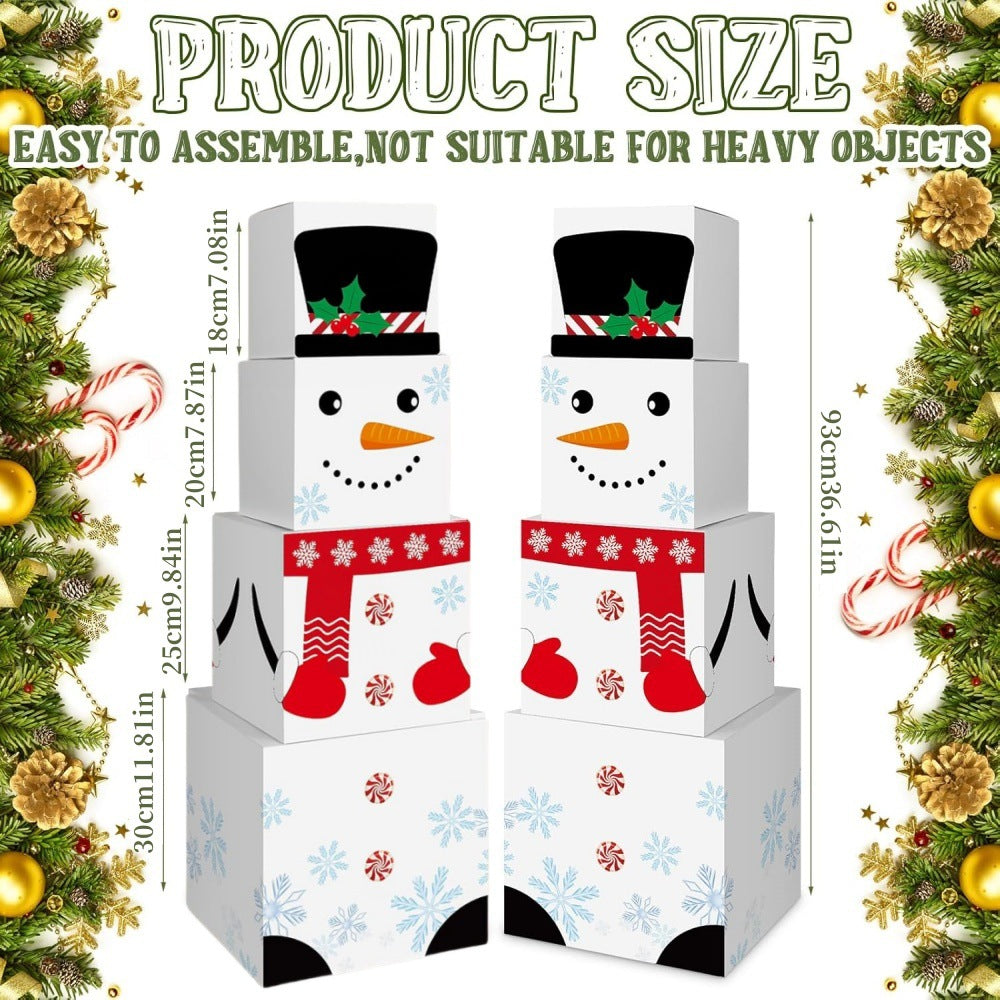 Weihnachts-Schneemann-Dekoration aus Boxen | LuxeStyle