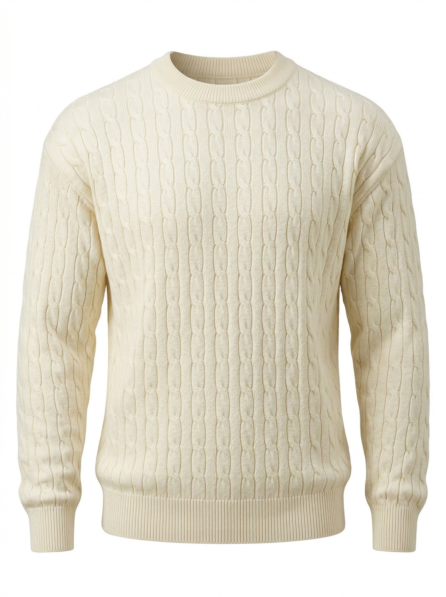 Herren Retro Strickpullover Einfarbig