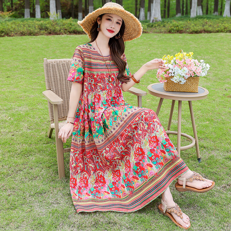 Figurbetontes Vintage Maxikleid im Ethno-Stil – Bild 11 | LuxeStyle