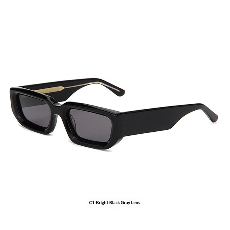 Trendige quadratische Sonnenbrille mit breiten Bügeln