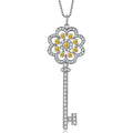 Blumenanhänger mit farbigen Edelsteinen – Bild 1 | LuxeStyle