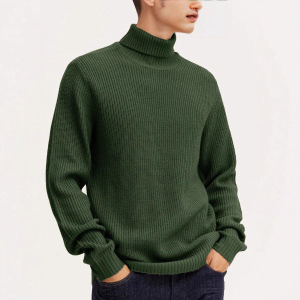 Herren-Turtleneck-Pullover mit Streifen