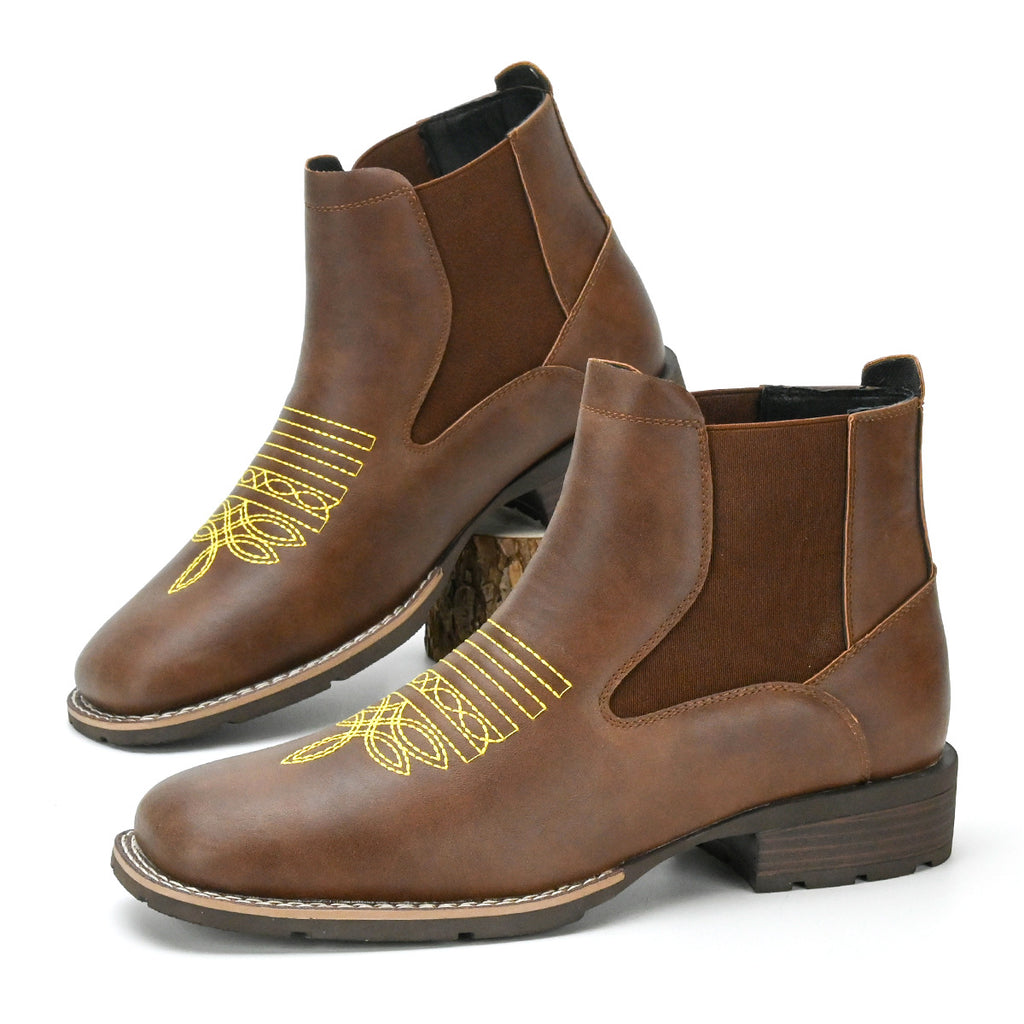 Chelsea Boots mit Stickerei