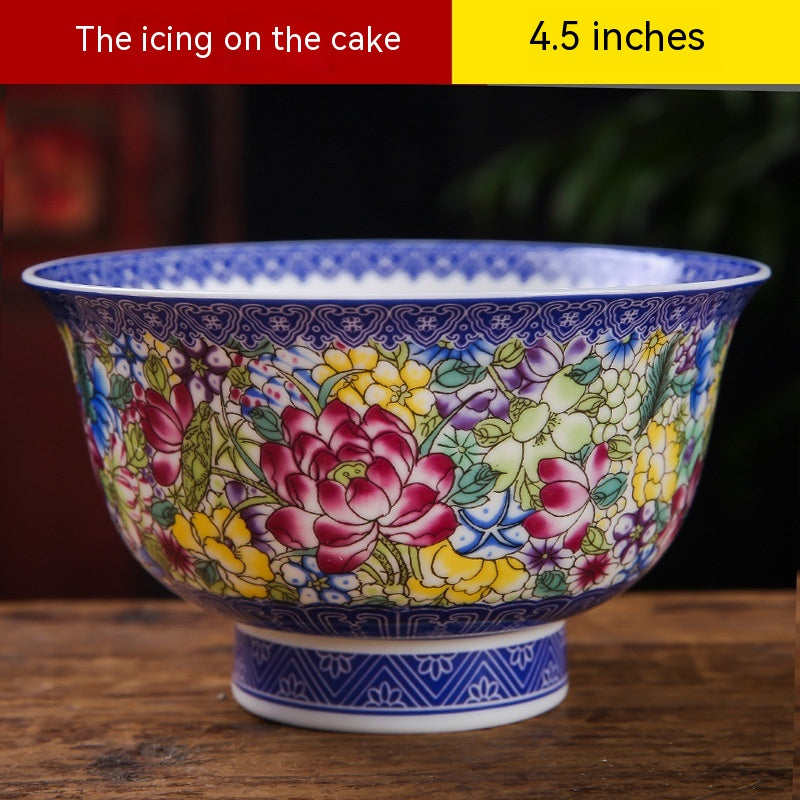 Jingdezhen Reisschale mit Goldrand, 4.5 Zoll – Bild 12 | LuxeStyle