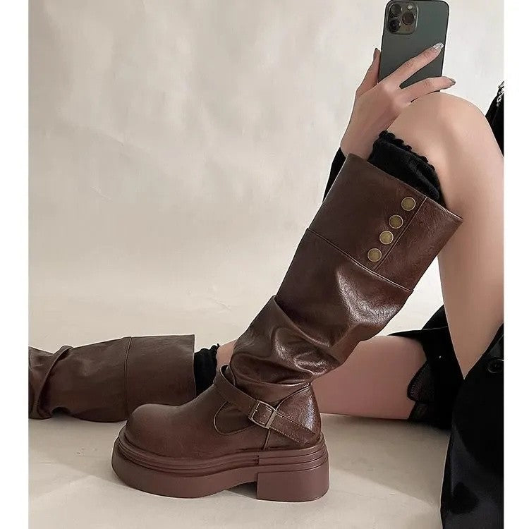 Damen-Booties mit massiver Sohle, winterfest