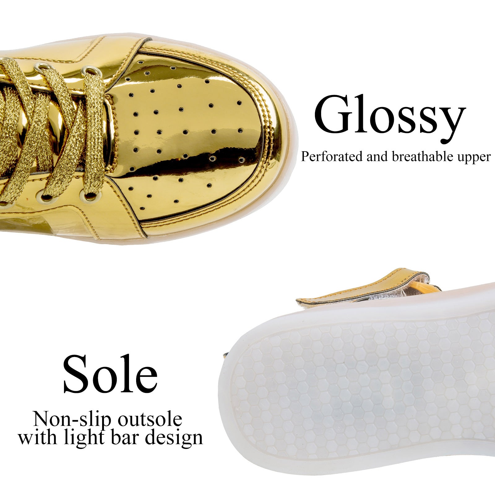 LED-High-Top-Sneaker mit Licht