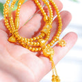 Mattes Gold Sand Dreifach-Armband – Bild 1 | LuxeStyle