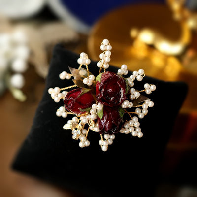 Vintage Blumenbrosche für Damen | LuxeStyle