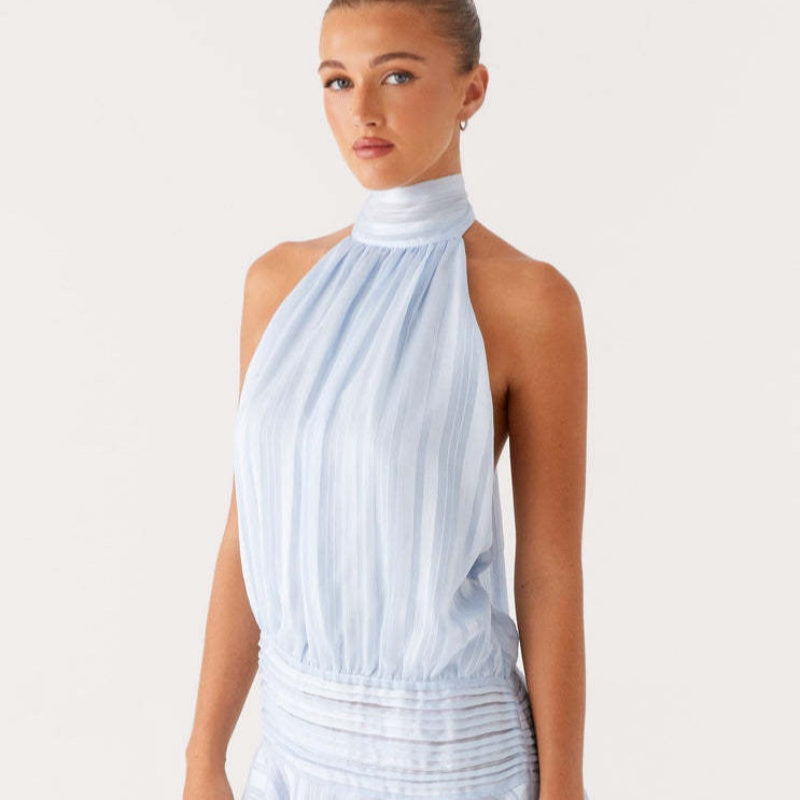 Halterkleid mit Rückenausschnitt und Schleife – Bild 5 | LuxeStyle