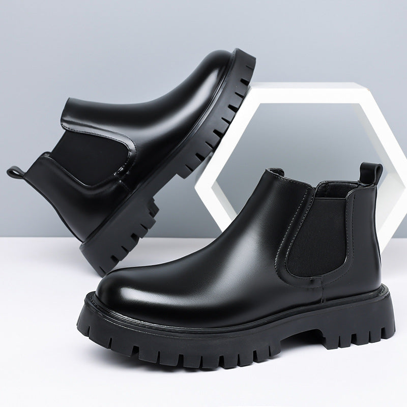 Fleecegefütterte High-Top Lederstiefel – Bild 2 | LuxeStyle