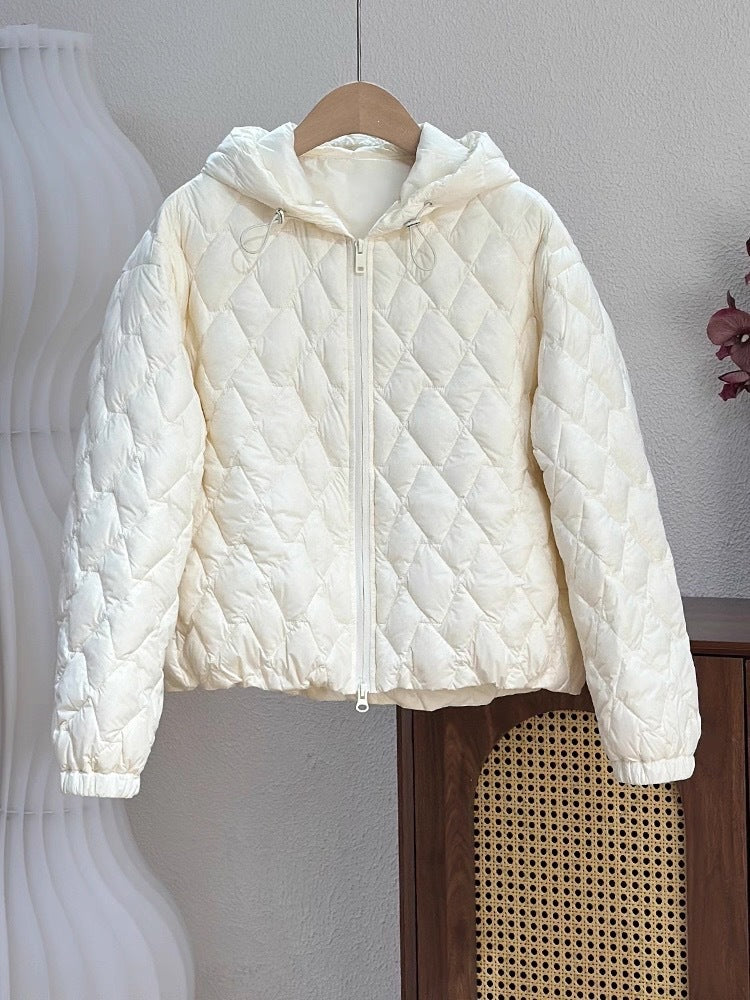 Leichter Baumwoll-Coat mit Kapuze – Bild 4 | LuxeStyle