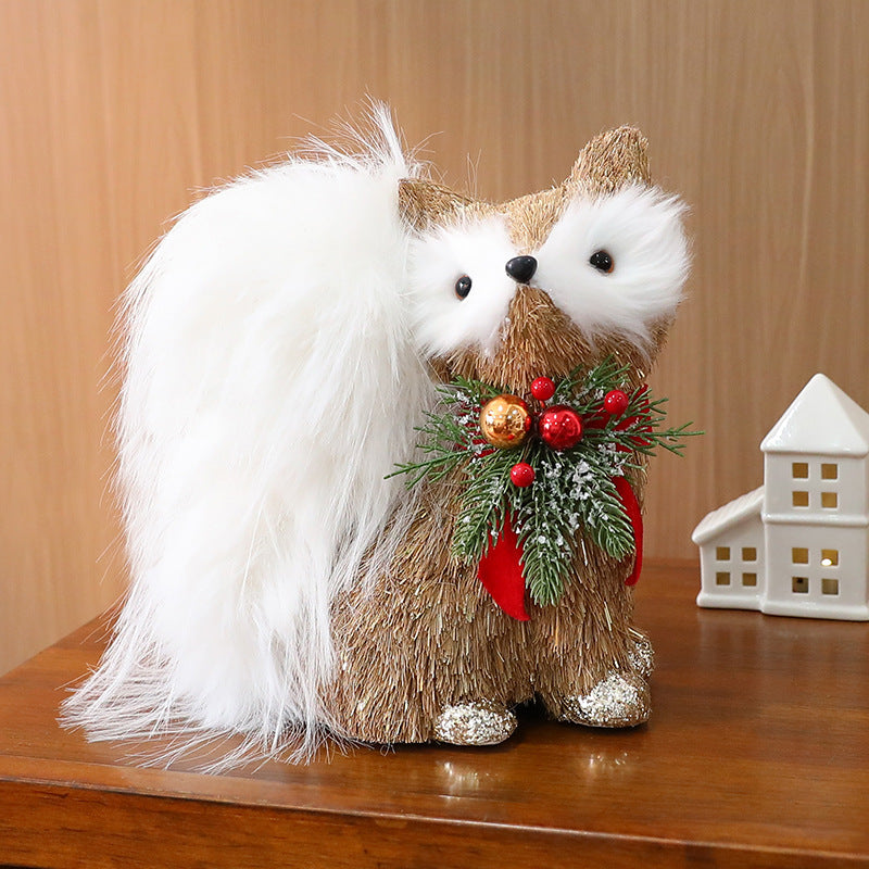 Weihnachtsornamente aus Stroh – Elch, Eichhörnchen, Reh – Bild 3 | LuxeStyle