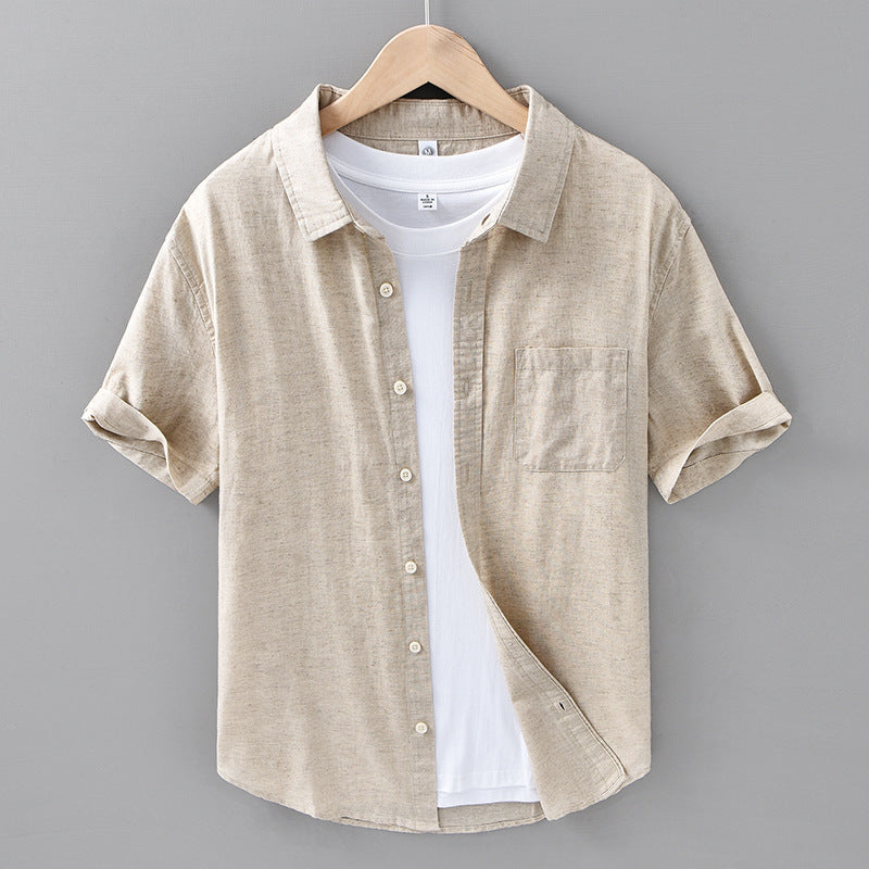 Leinen-T-Shirt mit Kurzärmel – Bild 11 | LuxeStyle