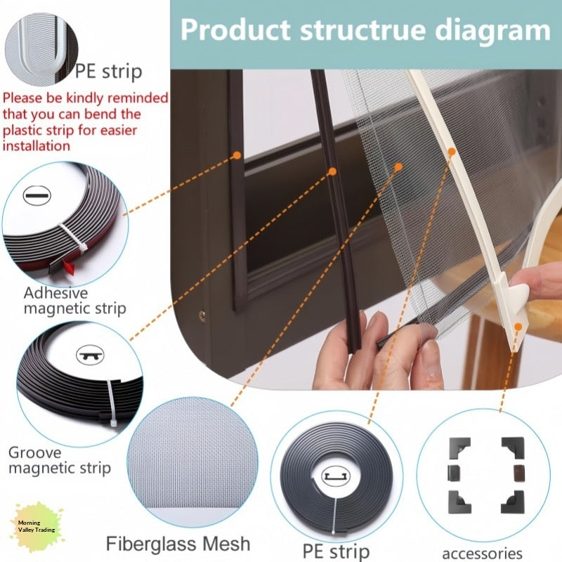Magnetisches Fliegengitter für Fenster