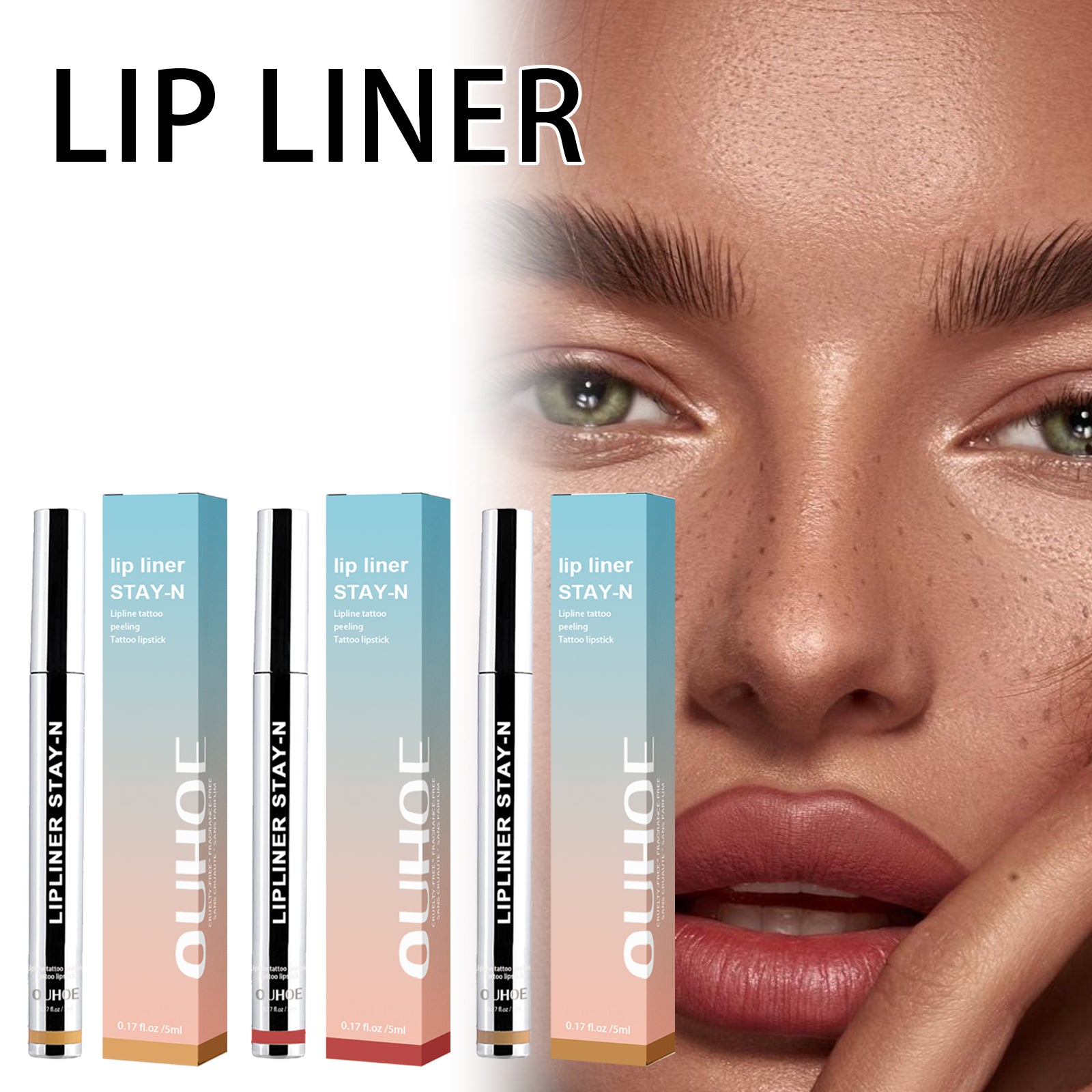 Peel-off-Lippenlinierer Dunkelbraun