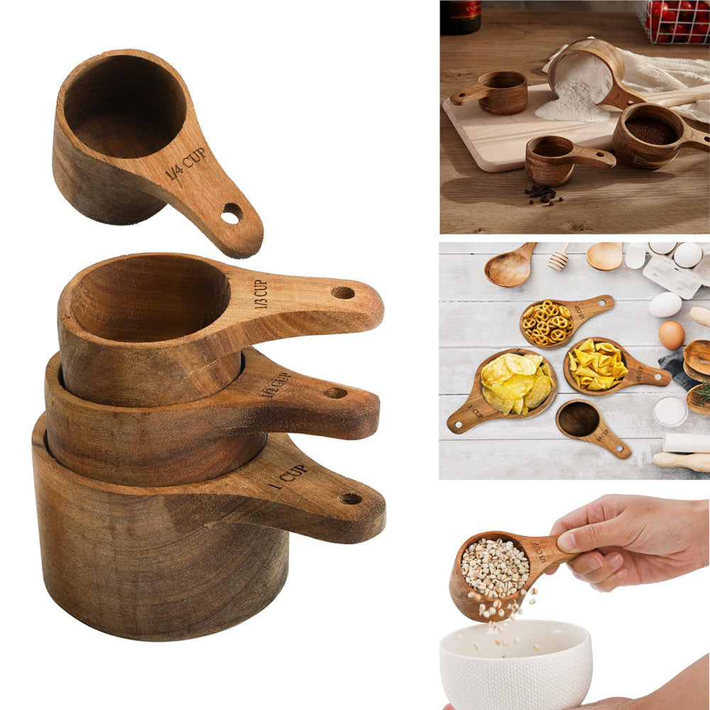 Messlöffel-Set aus Akazienholz, 4-teilig – Bild 4 | LuxeStyle
