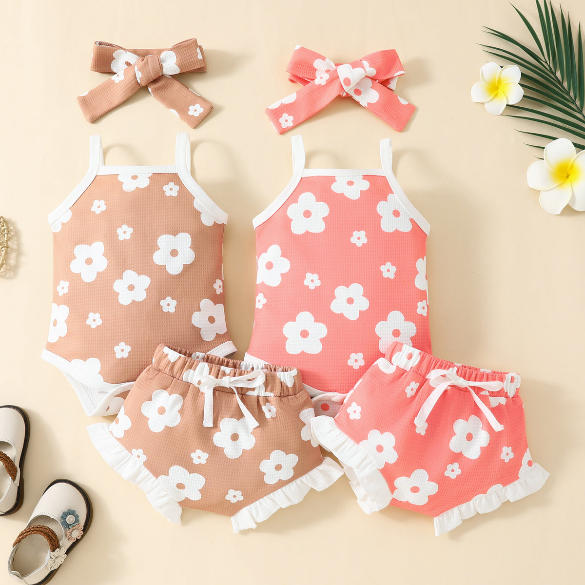 Baby Blumen Trägertop & Shorts Set | LuxeStyle