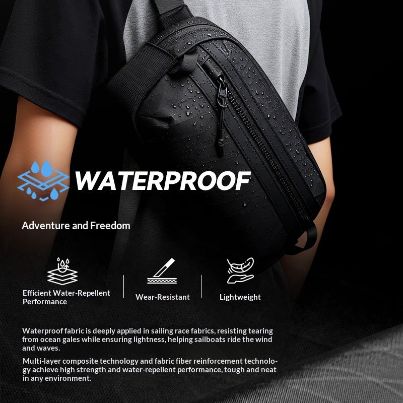 Wasserabweisende, minimalistische Brusttasche – Ansicht 5