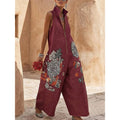 Ärmelloser Jumpsuit aus Baumwoll-Leinen-Mix – Bild 1 | LuxeStyle