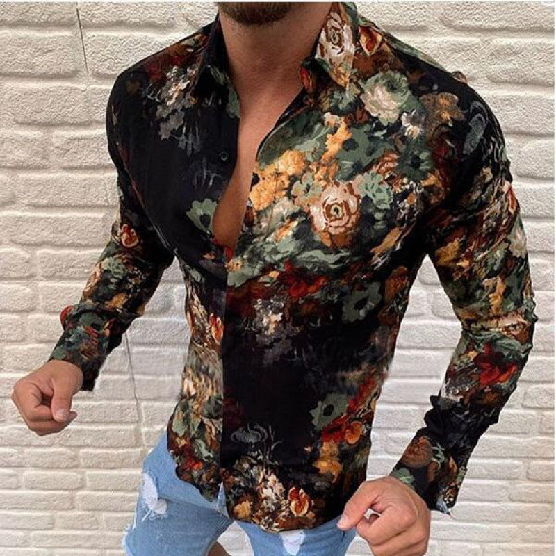 Langärmliges 3D-Druck-Shirt für Männer – Bild 2 | LuxeStyle