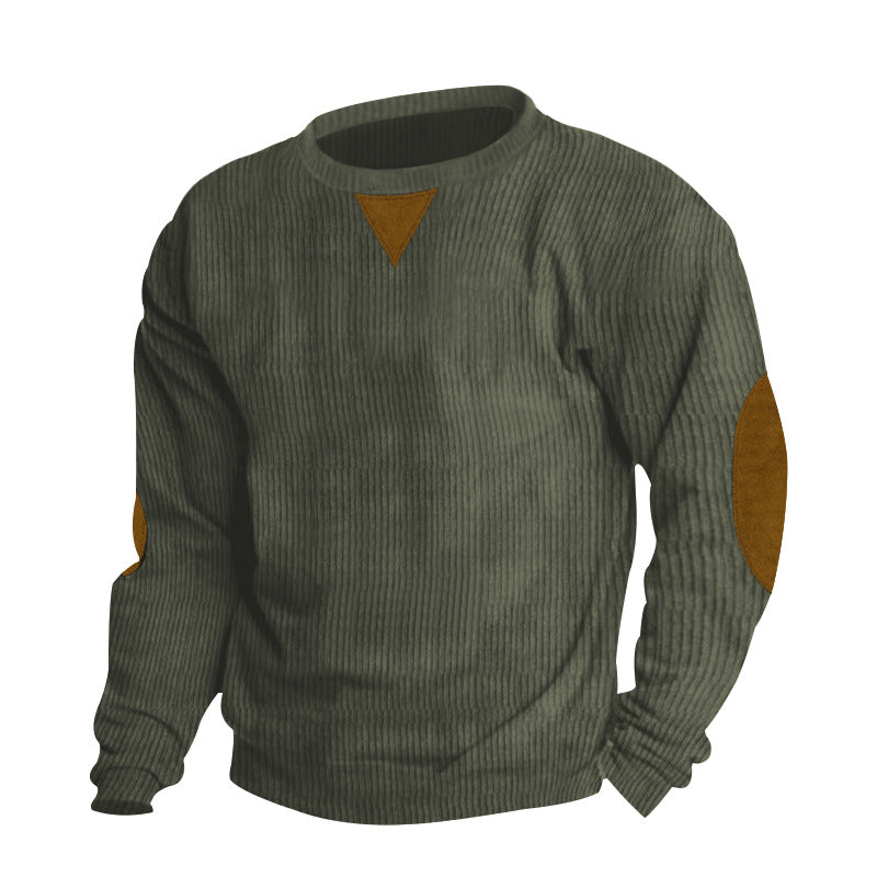 Kordsamt Langarm-Sweatshirt mit Rundhals – Bild 11 | LuxeStyle