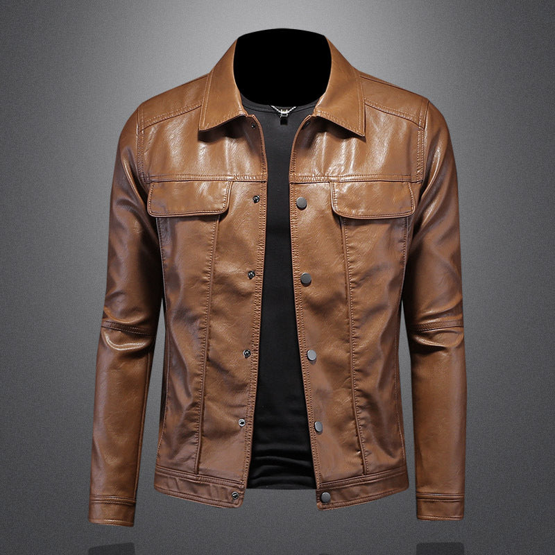Herren Kunstlederjacke im Motorrad-Stil – Bild 4 | LuxeStyle