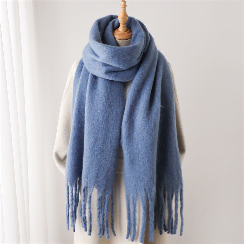 Winterthermal-Schal mit langen Pompons – Bild 5 | LuxeStyle