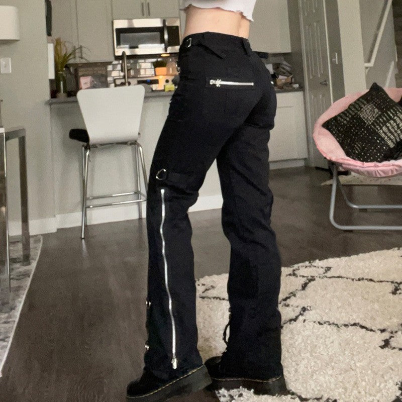Low-Rise Straight-Leg Cargo-Hose