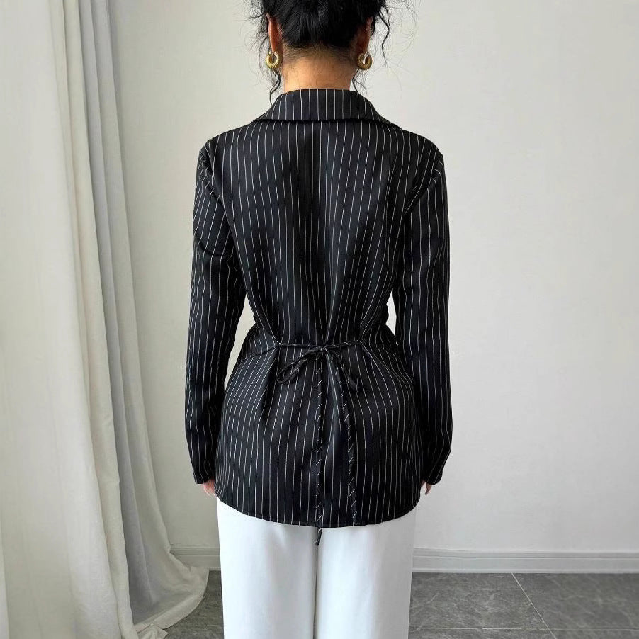 Stilvolle Langarm Damenbluse mit Kragen – Bild 4 | LuxeStyle