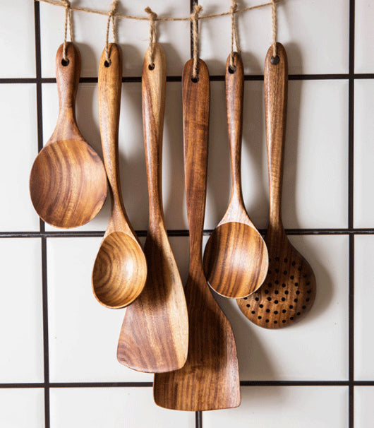 5-teiliges Küchenhelfer-Set aus Akazienholz · 5 Stück – Bild 4 | LuxeStyle