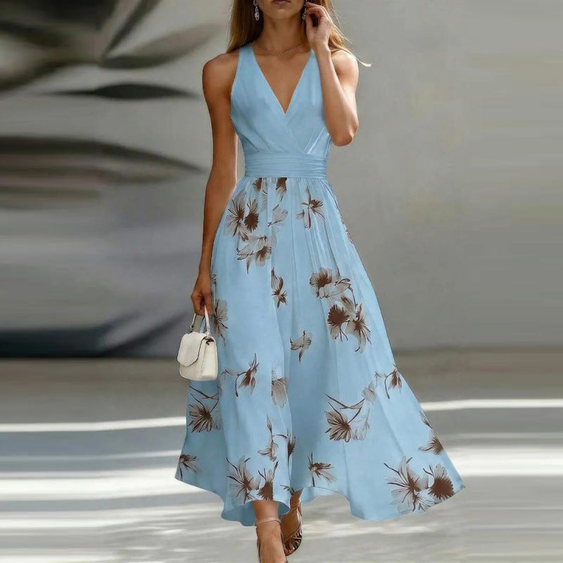 Sommerliches V-Ausschnitt Blumenkleid – Bild 1 | LuxeStyle