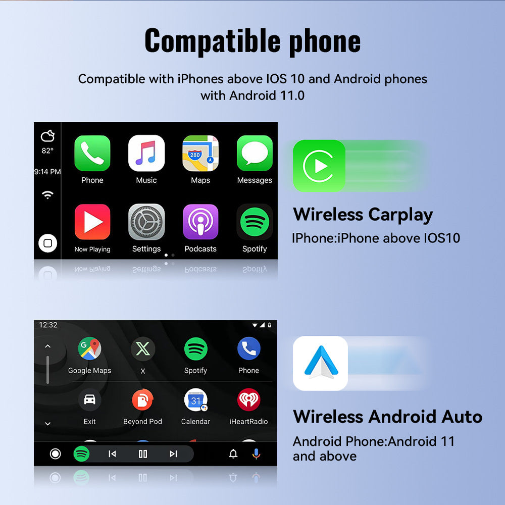 Mini 2-in-1 CarPlay USB Interface Wireless