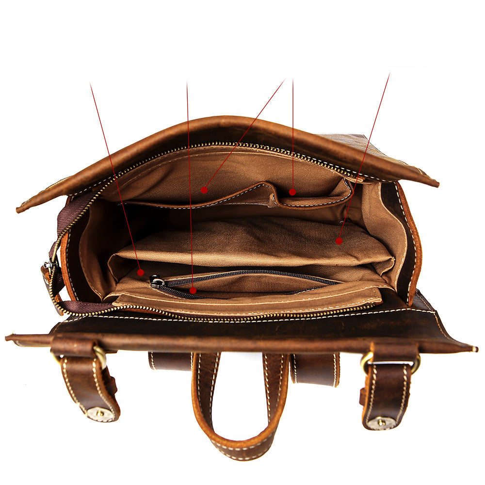 Rindsleder-Leder Rucksack für Männer – Bild 3 | LuxeStyle