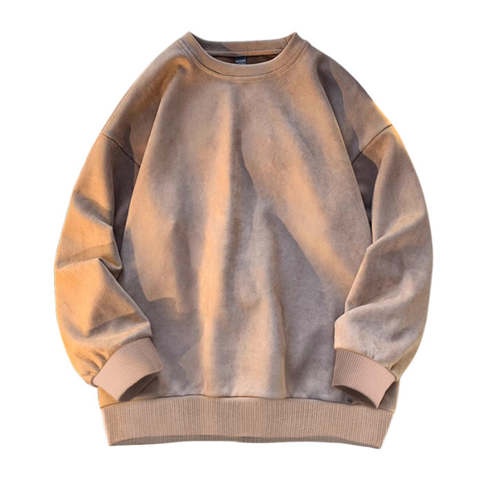 Suede-Fleece Pullover