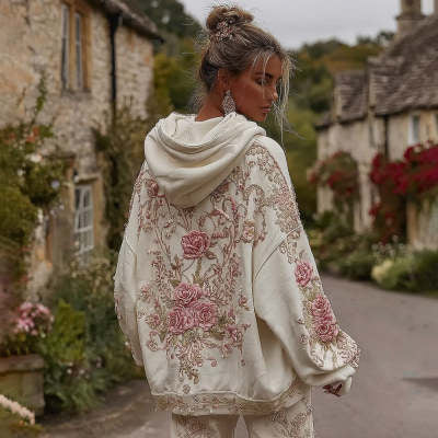 Kapuzenpullover mit 3D-Muster