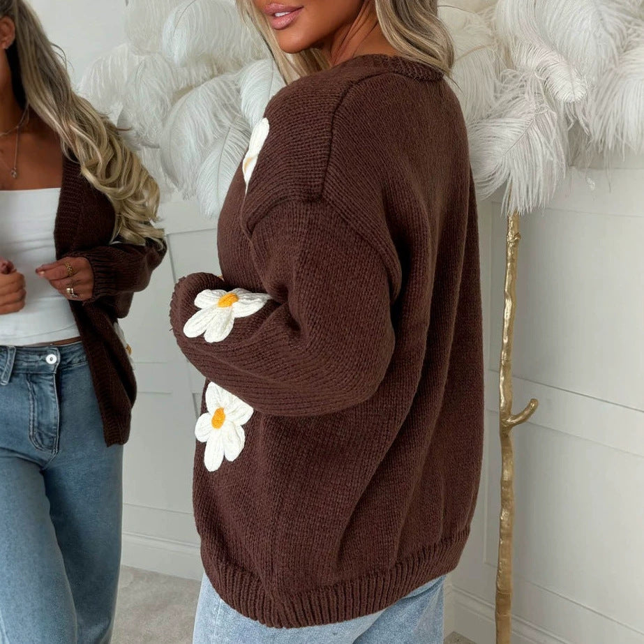 Cardigan mit Blumenmuster