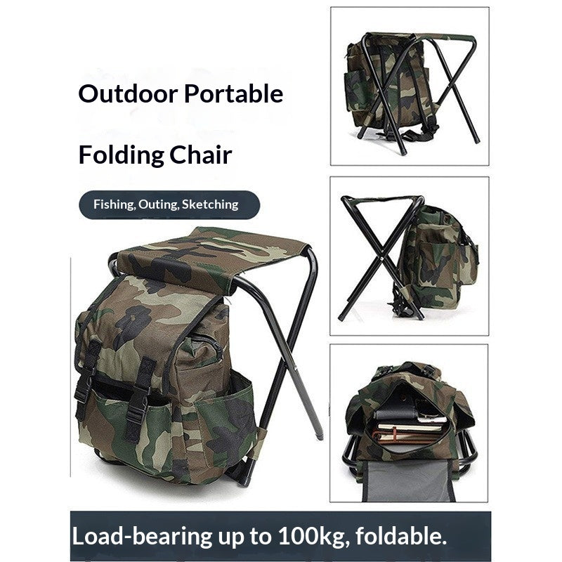 Klappbarer Rucksack-Stuhl Camouflage – Bild 2 | LuxeStyle