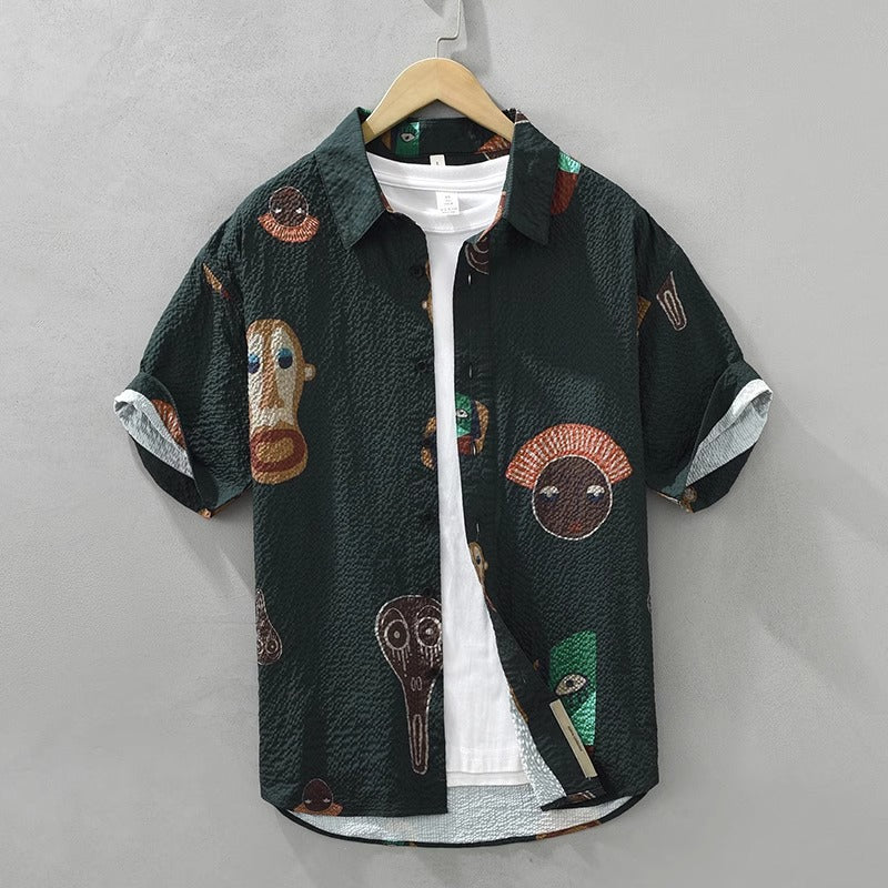 Kurzarm-Shirt für Herren, einfarbig – Bild 4 | LuxeStyle