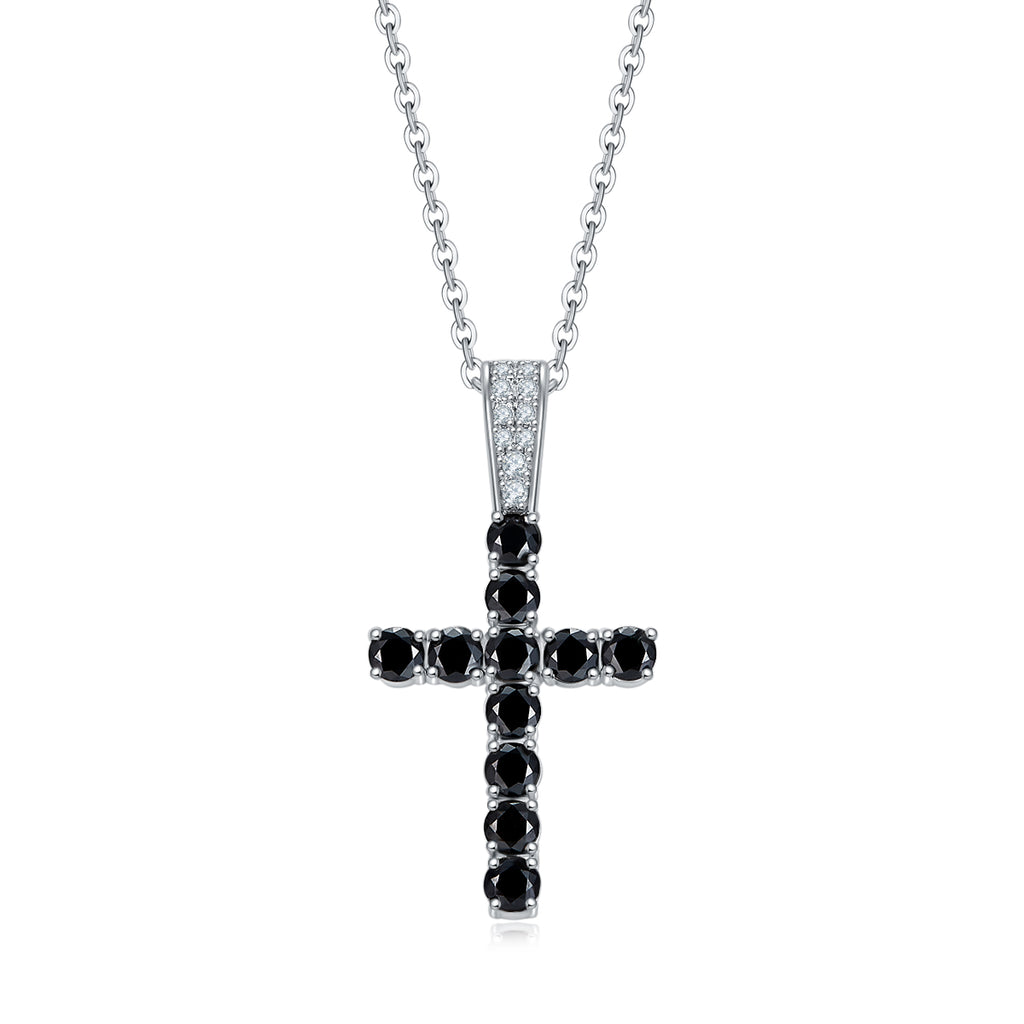 Edelstein-Kreuz-Anhänger «Rubin» · 925 Silber