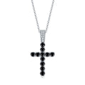 Edelstein-Kreuz-Anhänger «Rubin» · 925 Silber