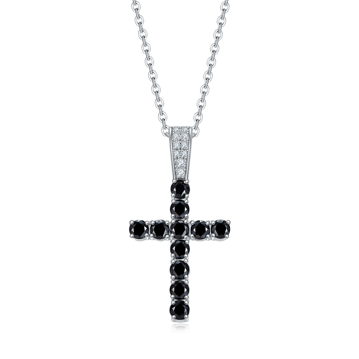 Edelstein-Kreuz-Anhänger «Rubin» · 925 Silber
