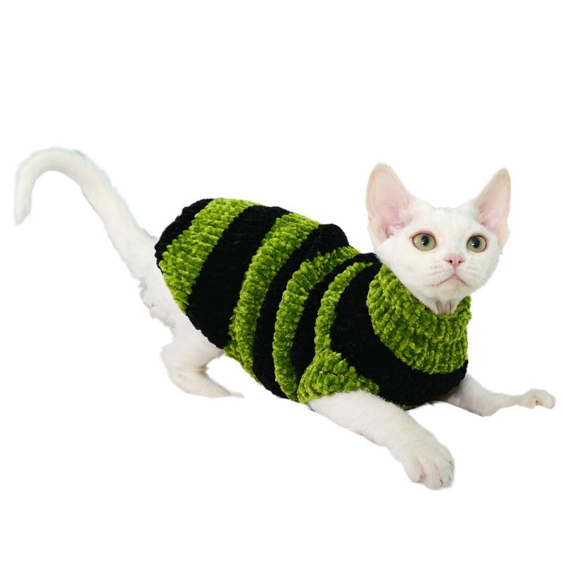 Gestreifter Pullover für Katzen – Bild 5 | LuxeStyle