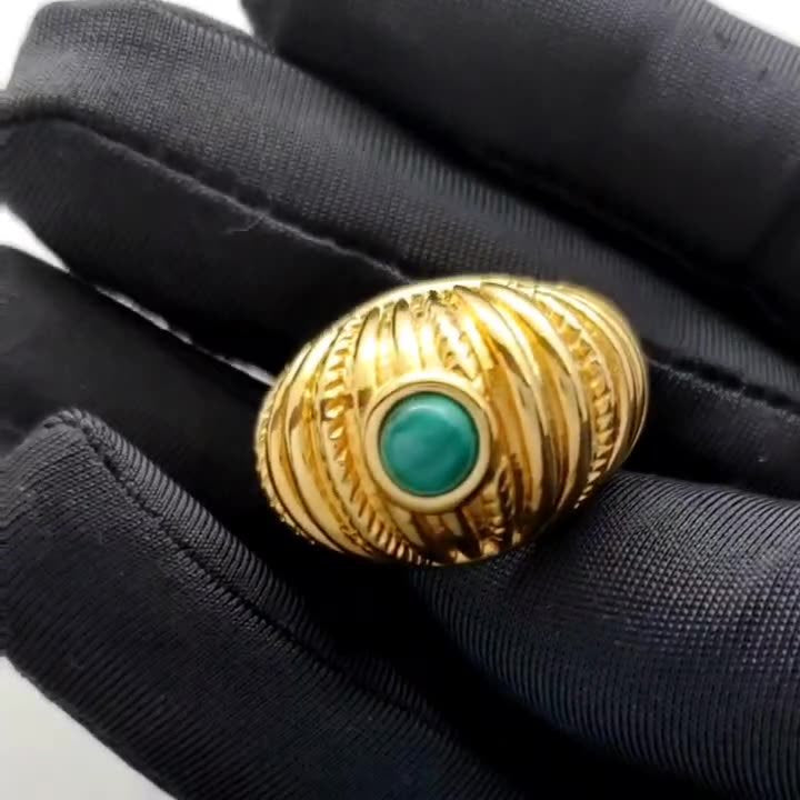 Gold Schmuckstein-Ring