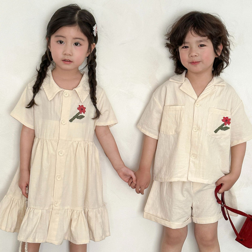 Kinder Sommer-Outfit mit Blumenmuster – Bild 5 | LuxeStyle