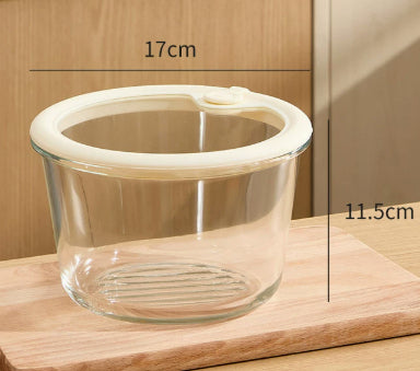 Glas Lebensbox mit Dichtverschluss