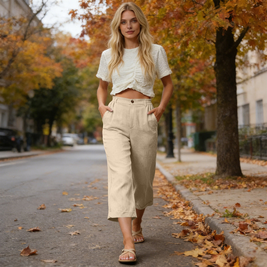 Luftige Caprihose mit Taschen für den Sommer