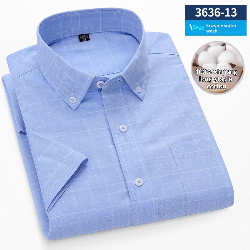 Herren Kurzarm Oxford Hemd aus Baumwolle – Ansicht 4