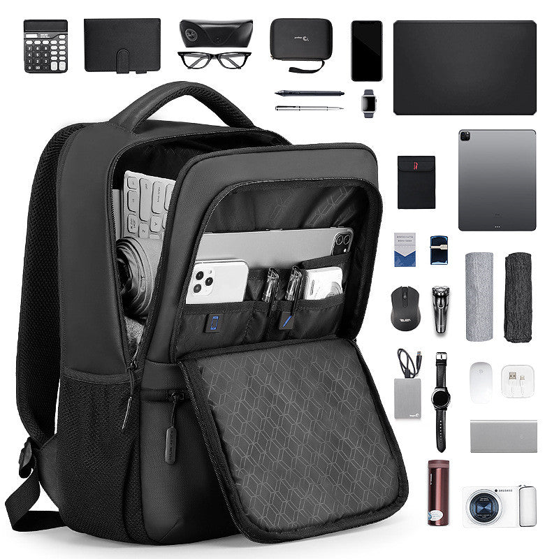 Business Travel Rucksack – Elegant Schwarz – Bild 3 | LuxeStyle